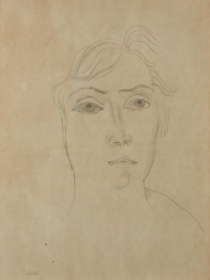 Portrait of a woman Black by Raoul Dufy