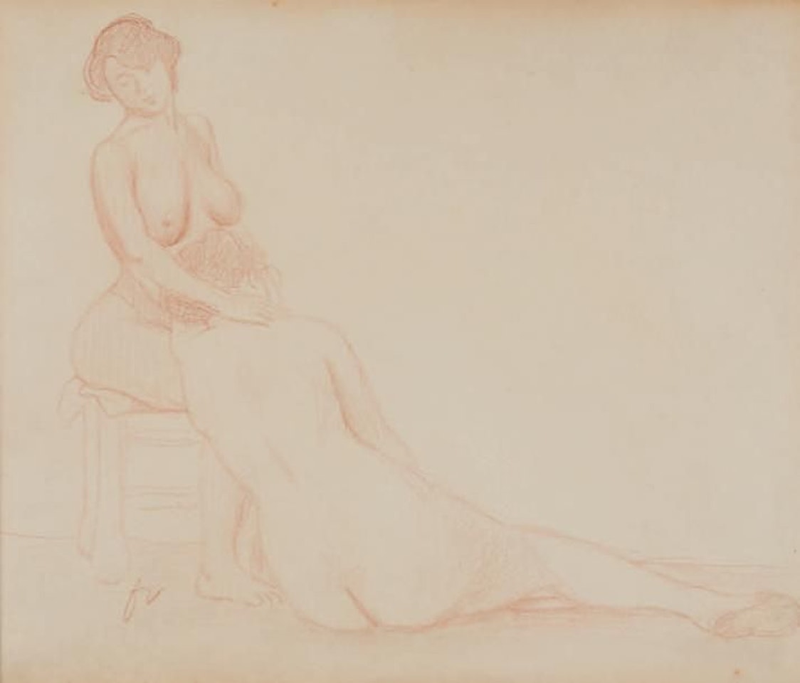 Two nudes in the studio by Félix Vallotton