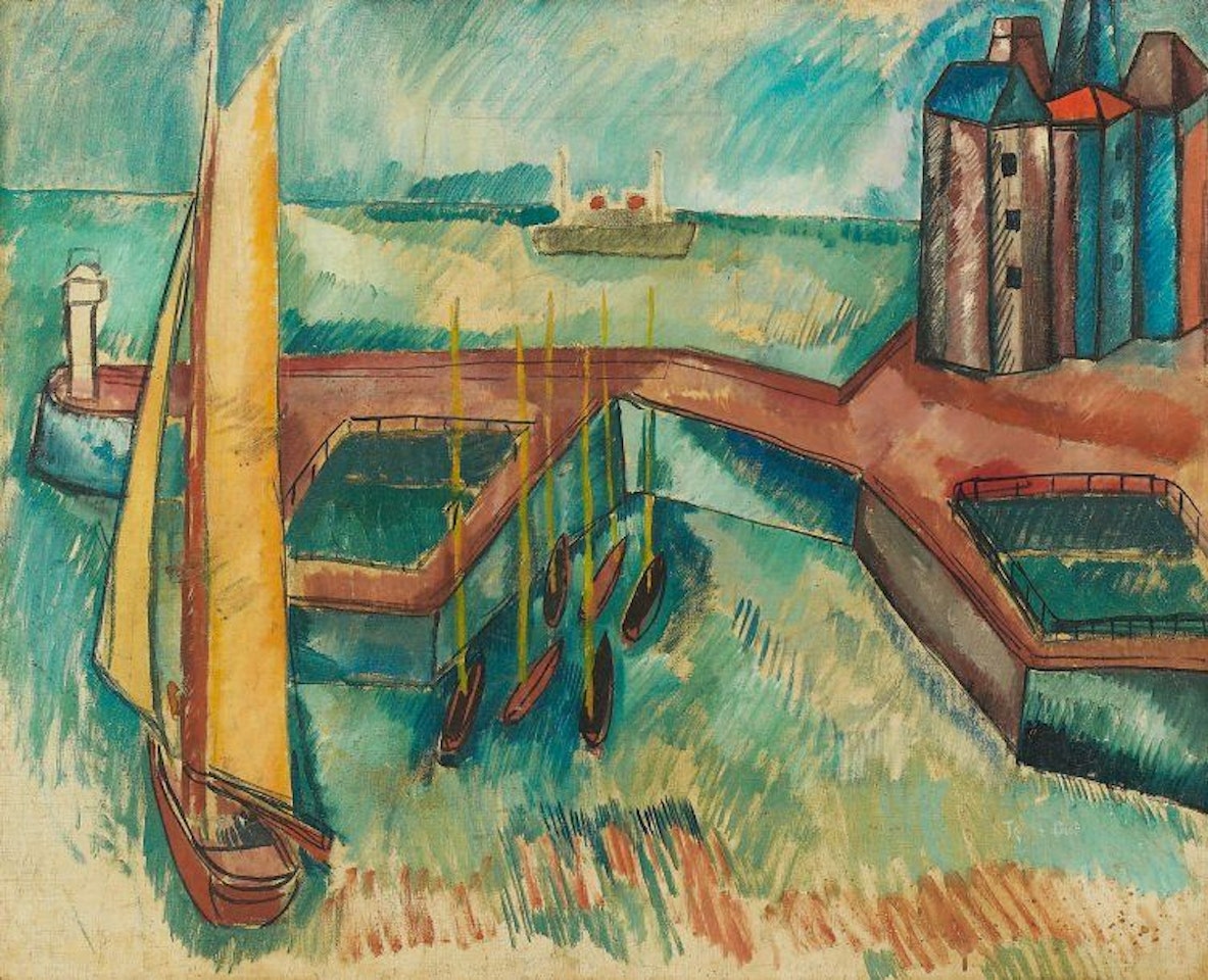The port of Le Havre by Jean Dufy