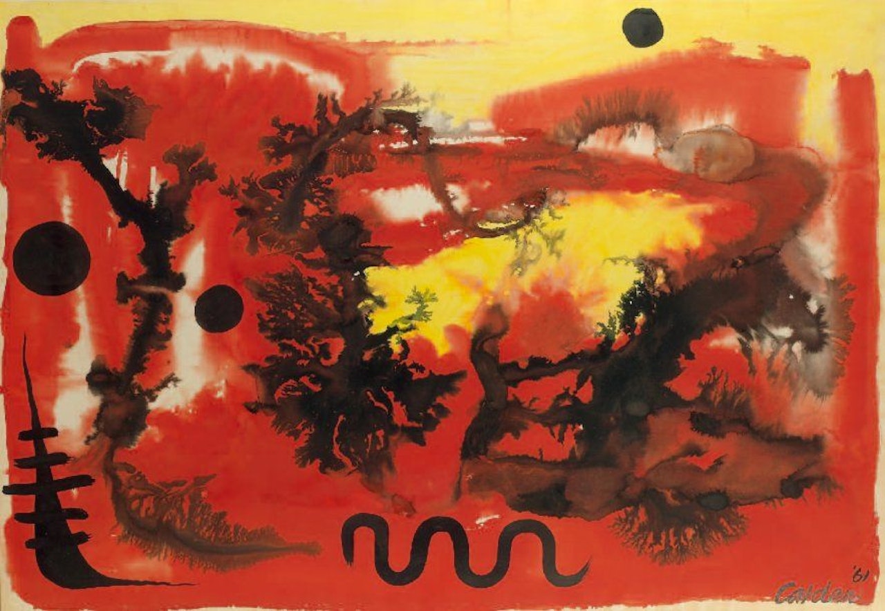 Red organic composition by Alexander Calder