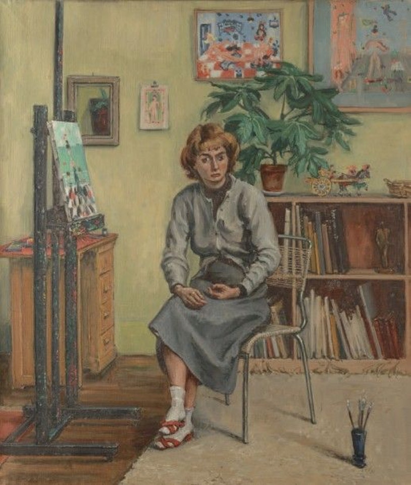 Pegeen in her studio by Jean Hélion
