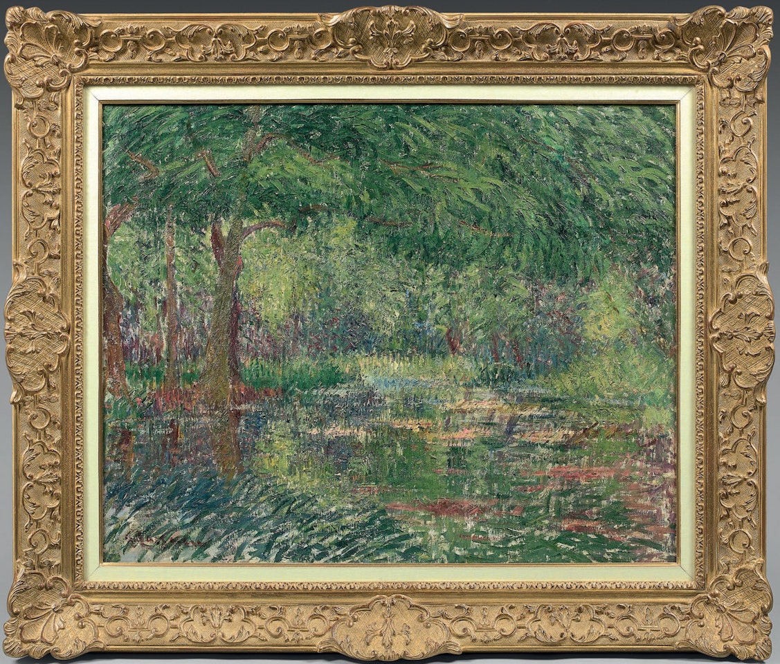The big trees by the river by Gustave Loiseau