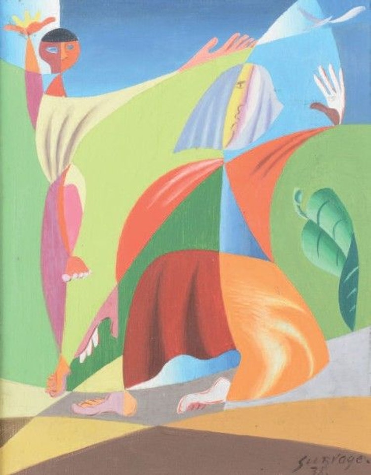 Composition with two characters by Leopold Survage