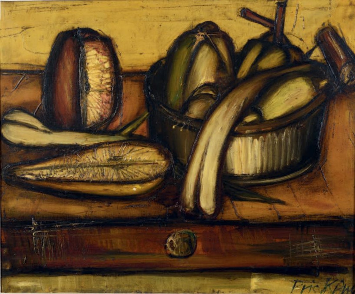 Still life with vegetables by Franz Priking