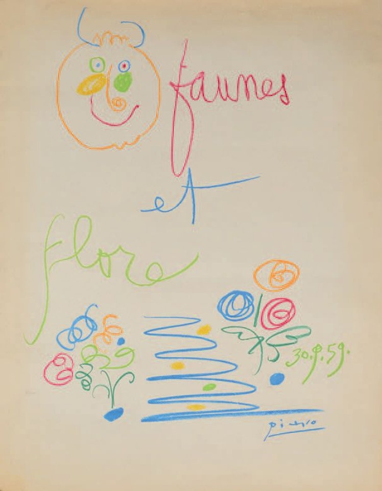 d"après Fauna and Flora Exhibition poster for the Lucie Gallery by Pablo Picasso
