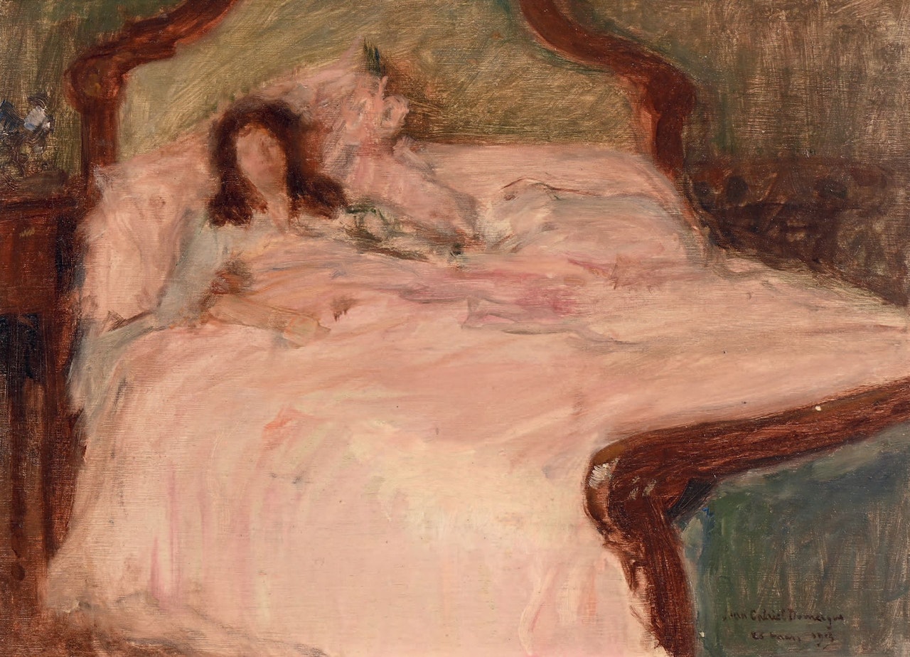 Les draps roses by Jean Gabriel Domergue