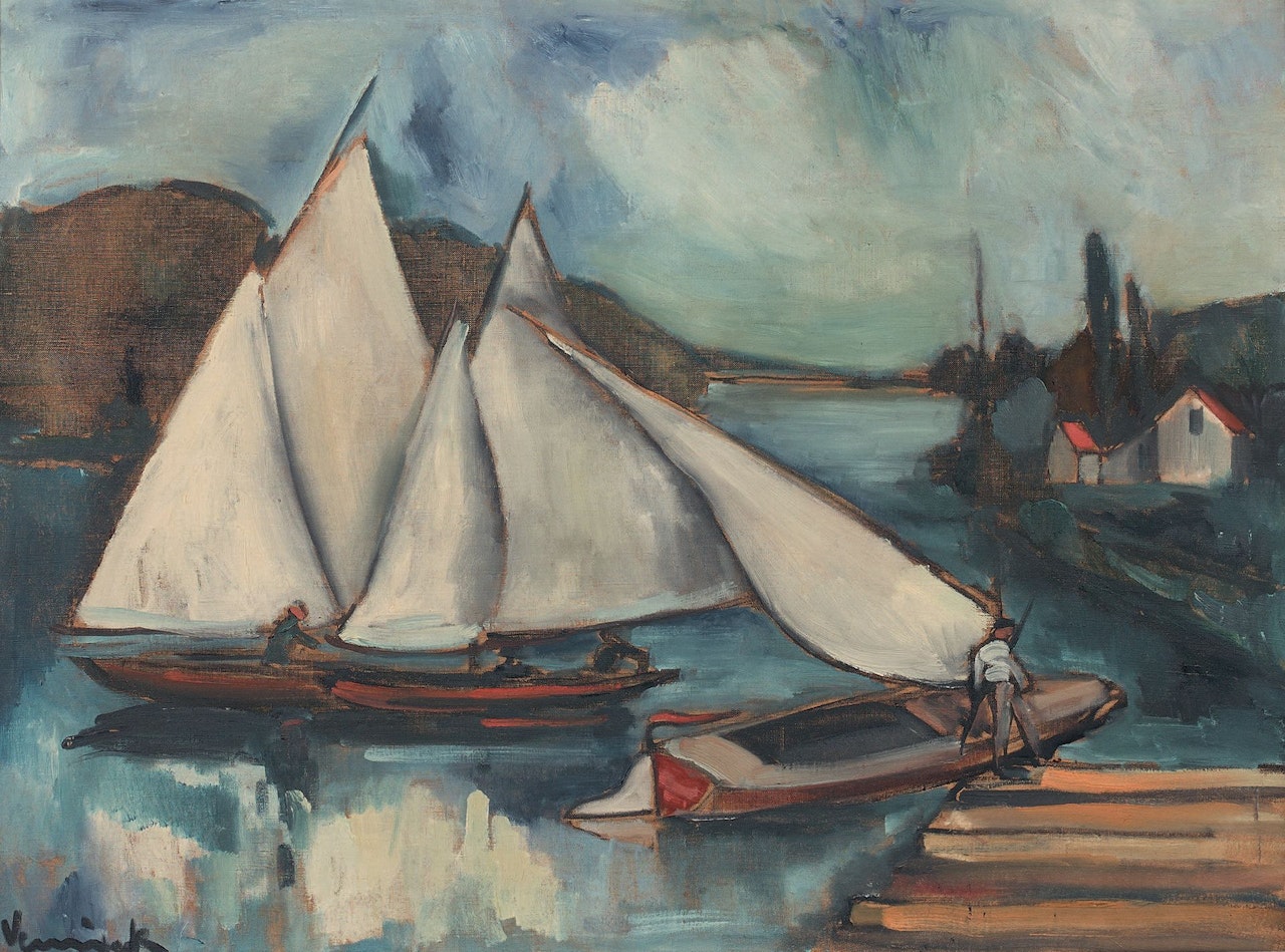 Sailing boats by Maurice de Vlaminck