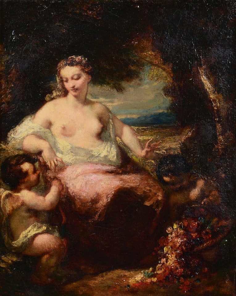 Woman and loves by Adolphe Monticelli