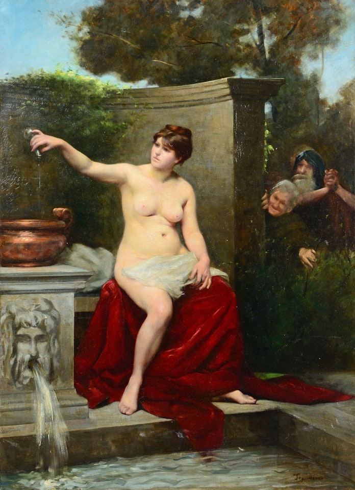 Suzanne and the Elders by Paul Désiré Trouillebert
