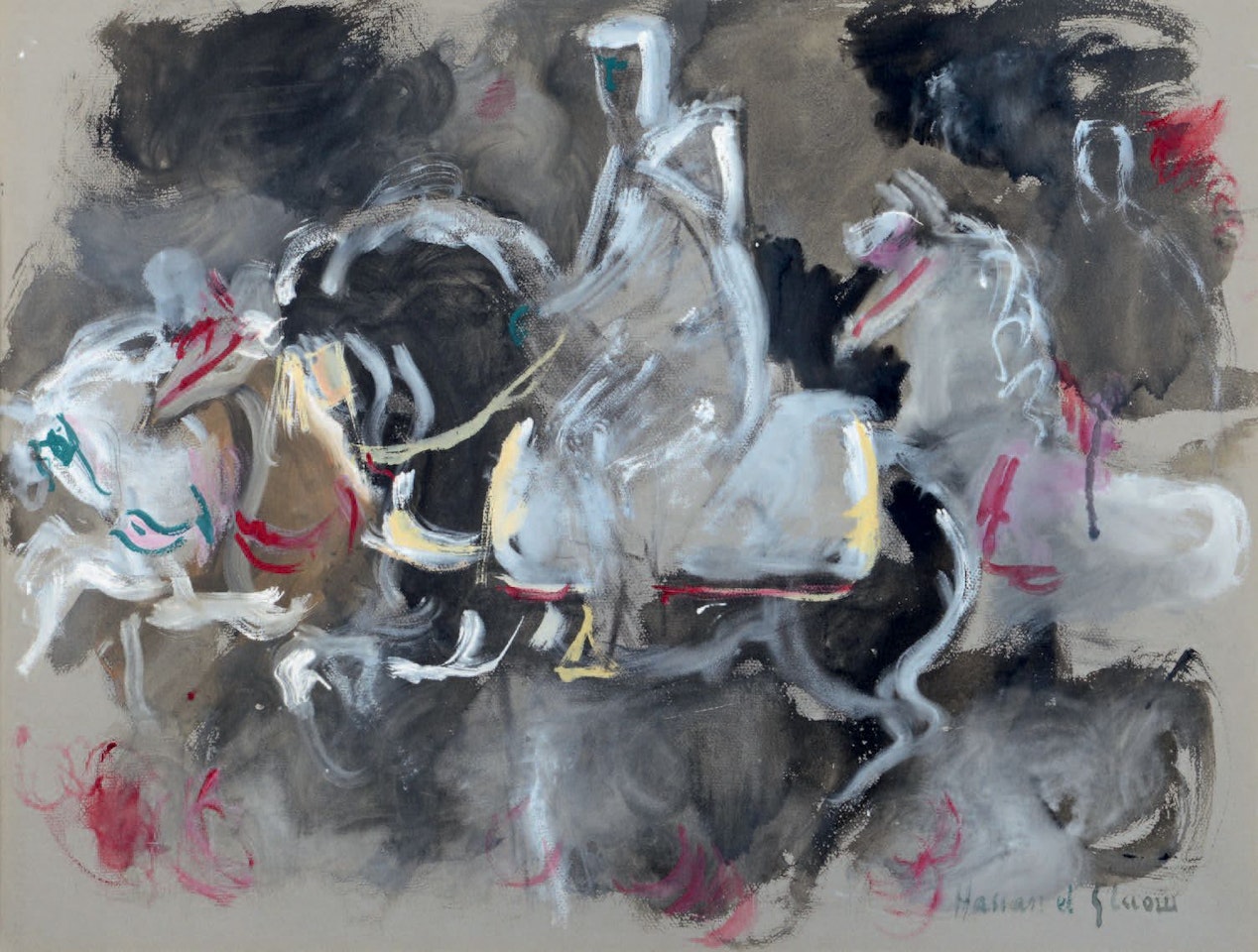 Arab Horsemen by Hassan El Glaoui