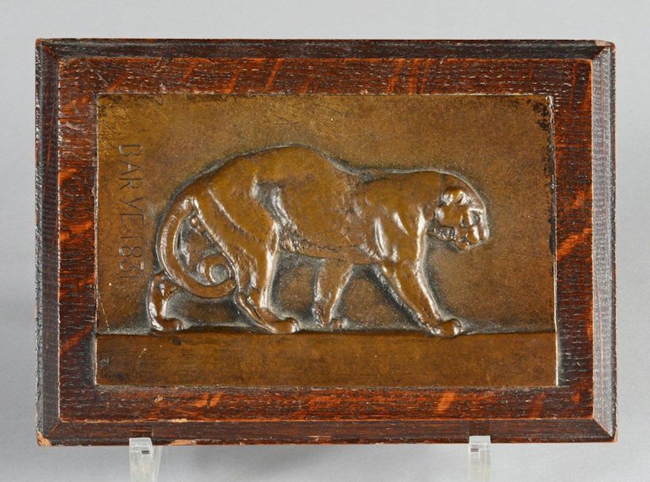 Walking panther (with frame) by Antoine-Louis Barye