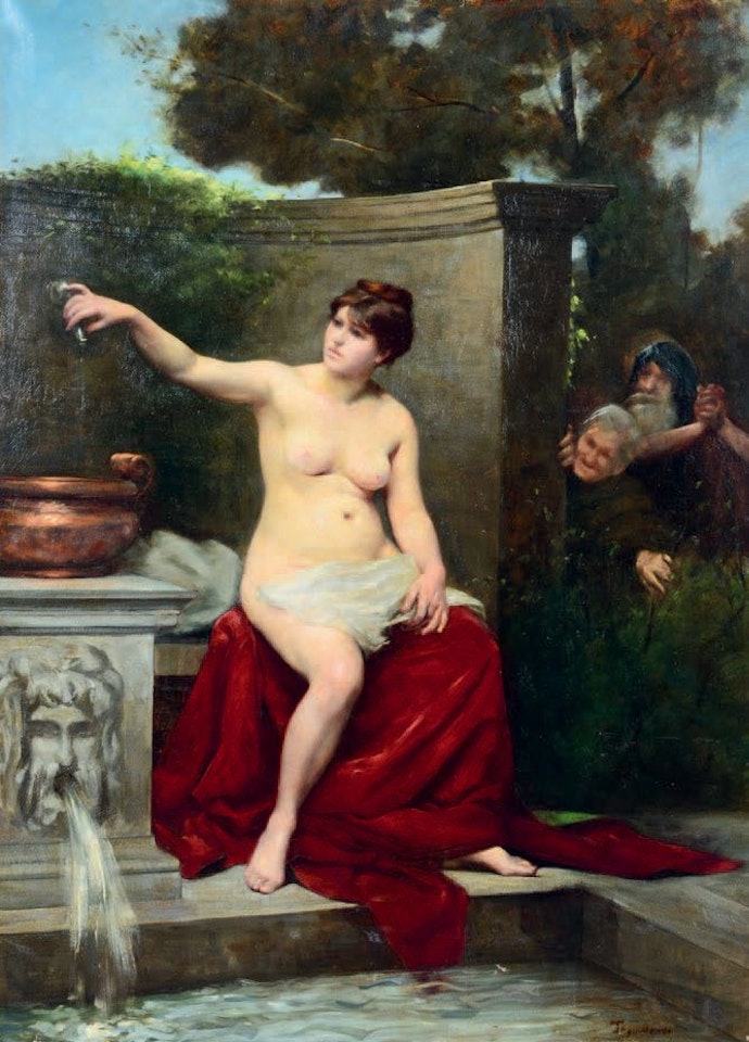 Suzanne and the Elders by Paul Désiré Trouillebert