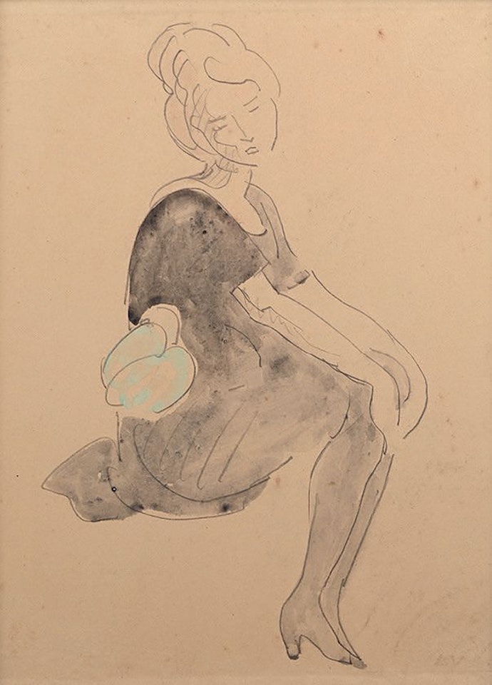 The black dress by Louis Valtat