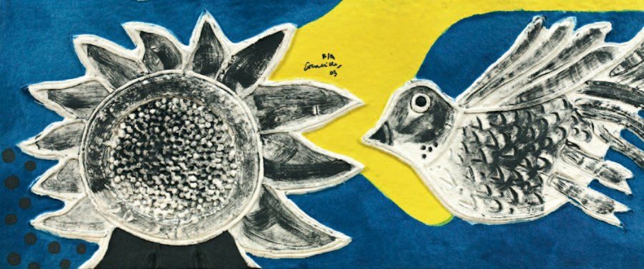 Sun and bird by Corneille