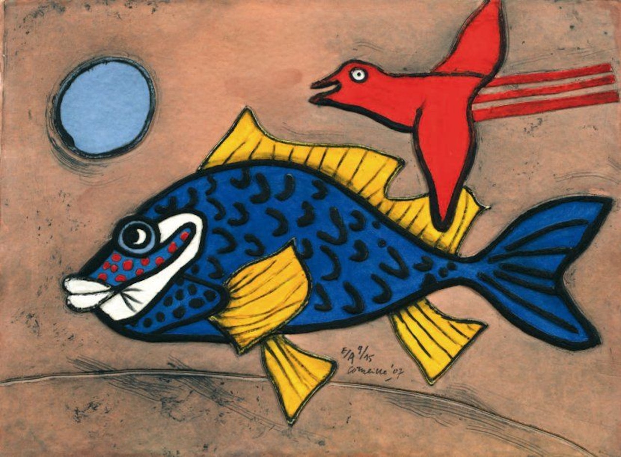 Fish and bird by Corneille