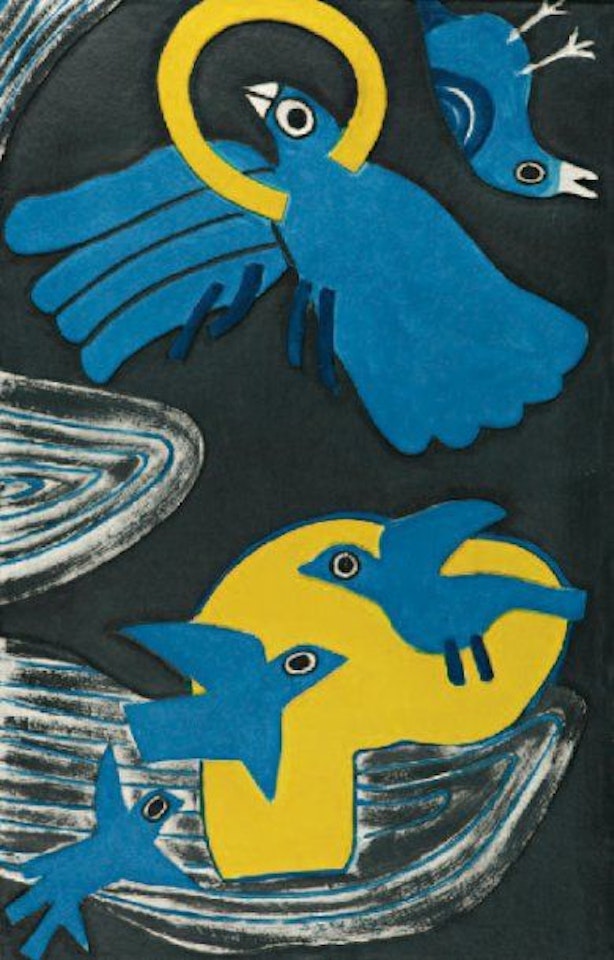 Oiseaux bleus by Corneille
