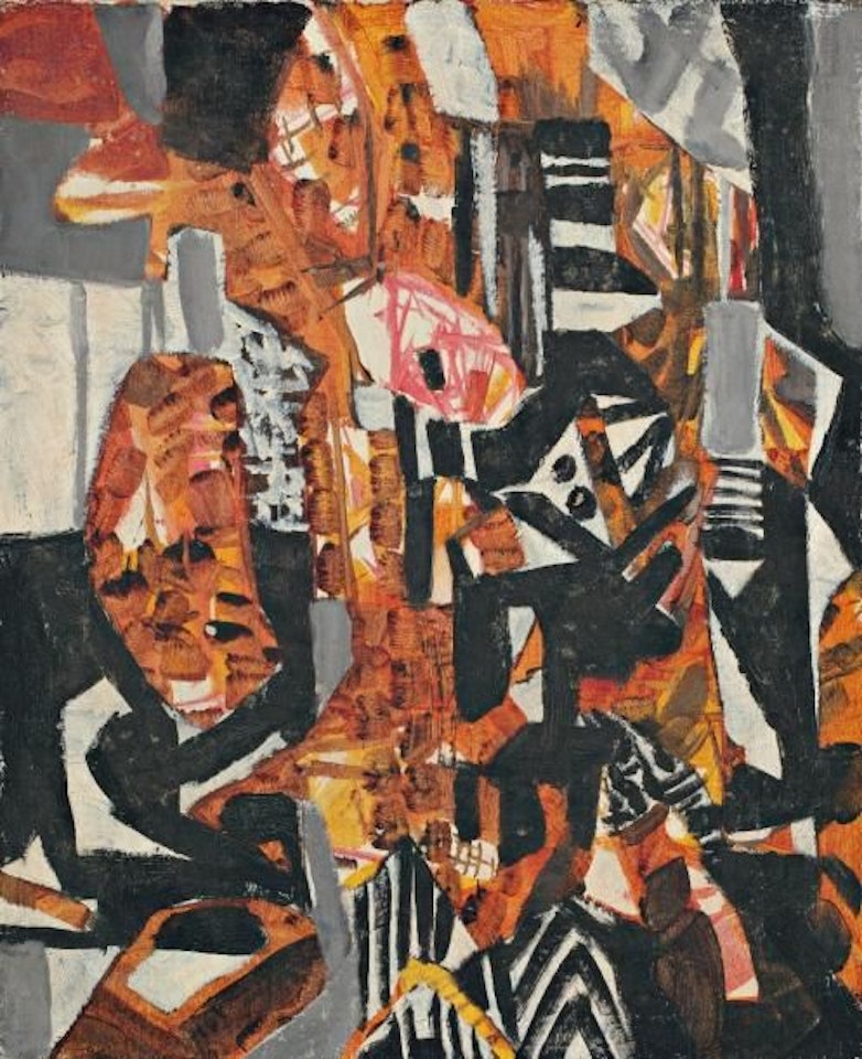 Ochre, red, black, white compositions by Avigdor Arikha