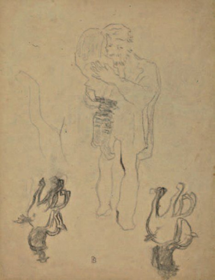 Man and child, sketch of riders by Pierre Bonnard