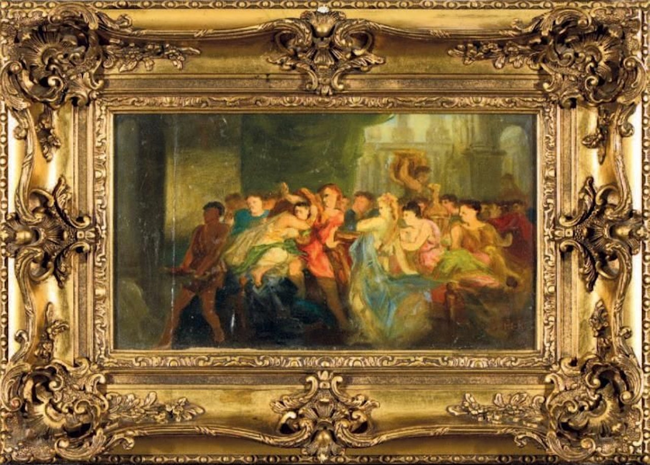 Animated scene by French School