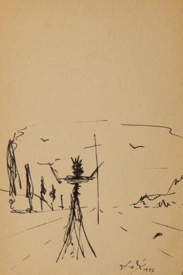 Surrealist composition by Salvador Dali