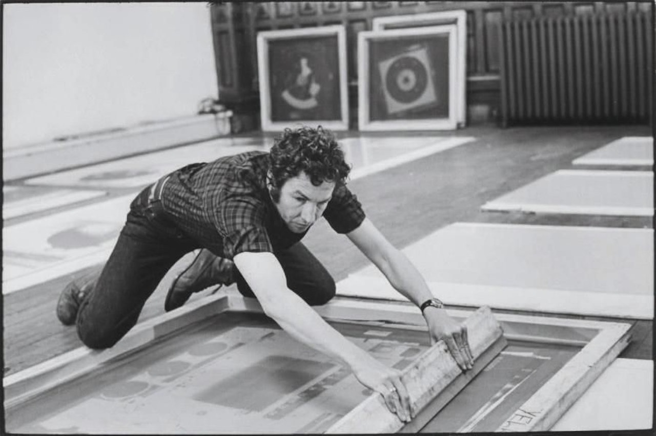 Robert Rauschenberg in his studio, Manhattan, New York, United States by Henri Cartier-Bresson
