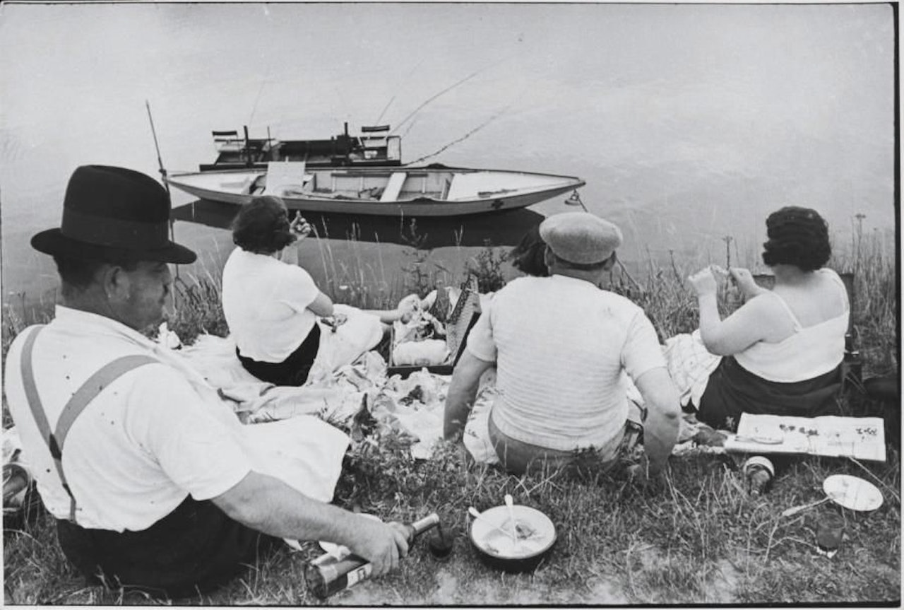 Sunday on the banks of the Marne, France by Henri Cartier-Bresson