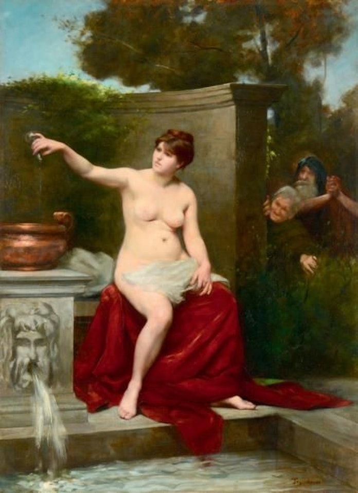 Suzanne and the old men by Paul Désiré Trouillebert