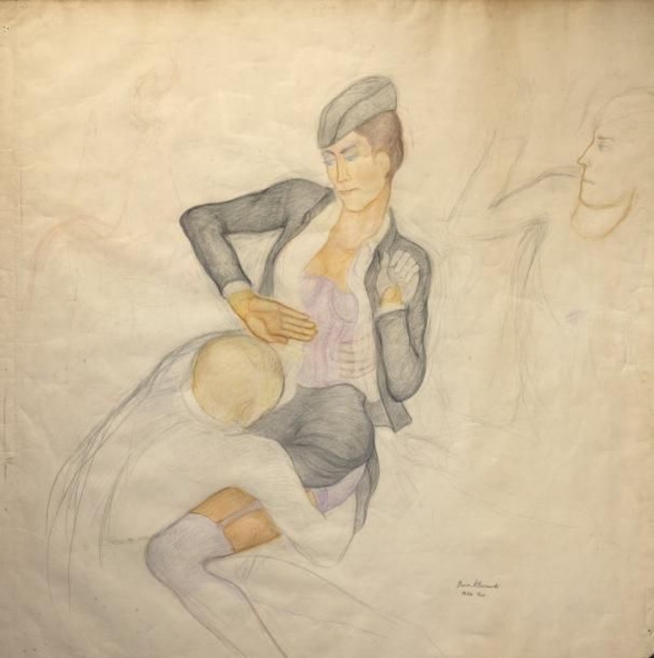 Roberte; Double-sided drawing by Pierre Klossowski