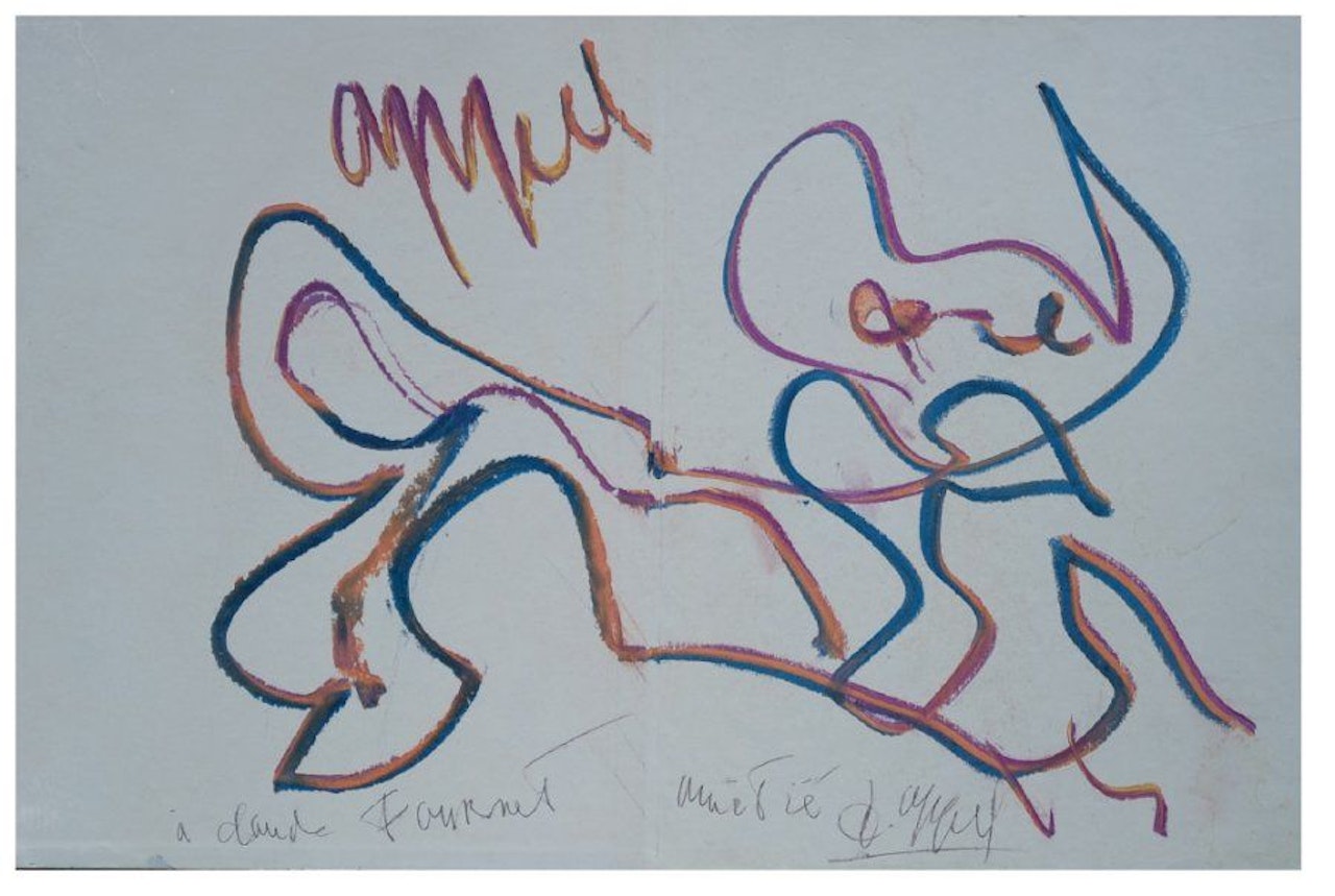 Abstract composition by Karel Appel