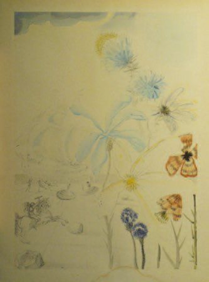 SHIP AND FLOWERS by Salvador Dali