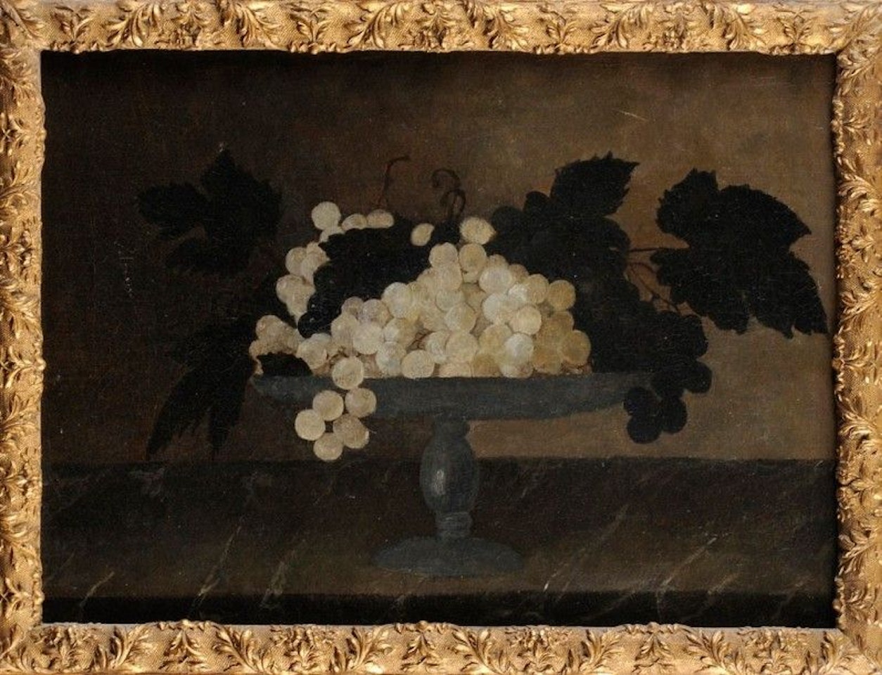 Still life with grapes by French School