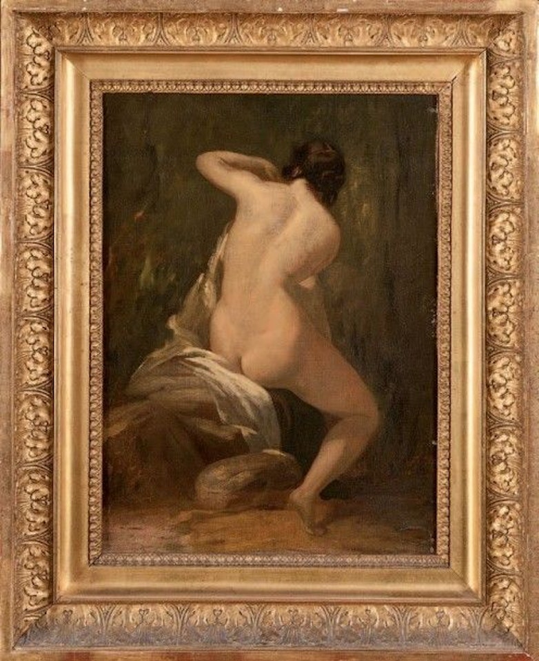 Nude seen from behind by French School