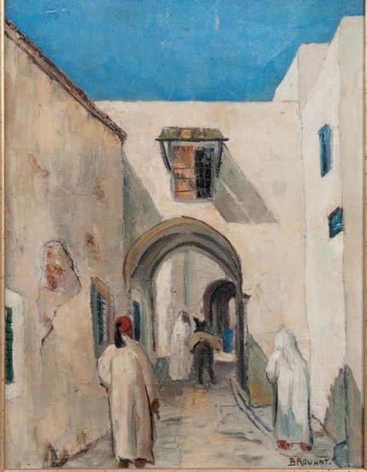 Lively streets in the east by French School