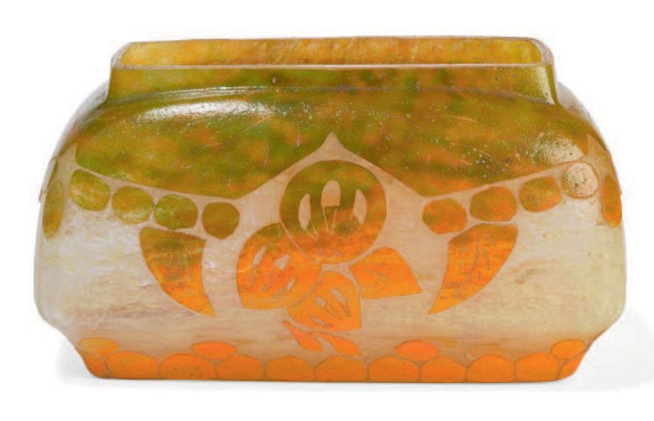 Rectangular vase by French School