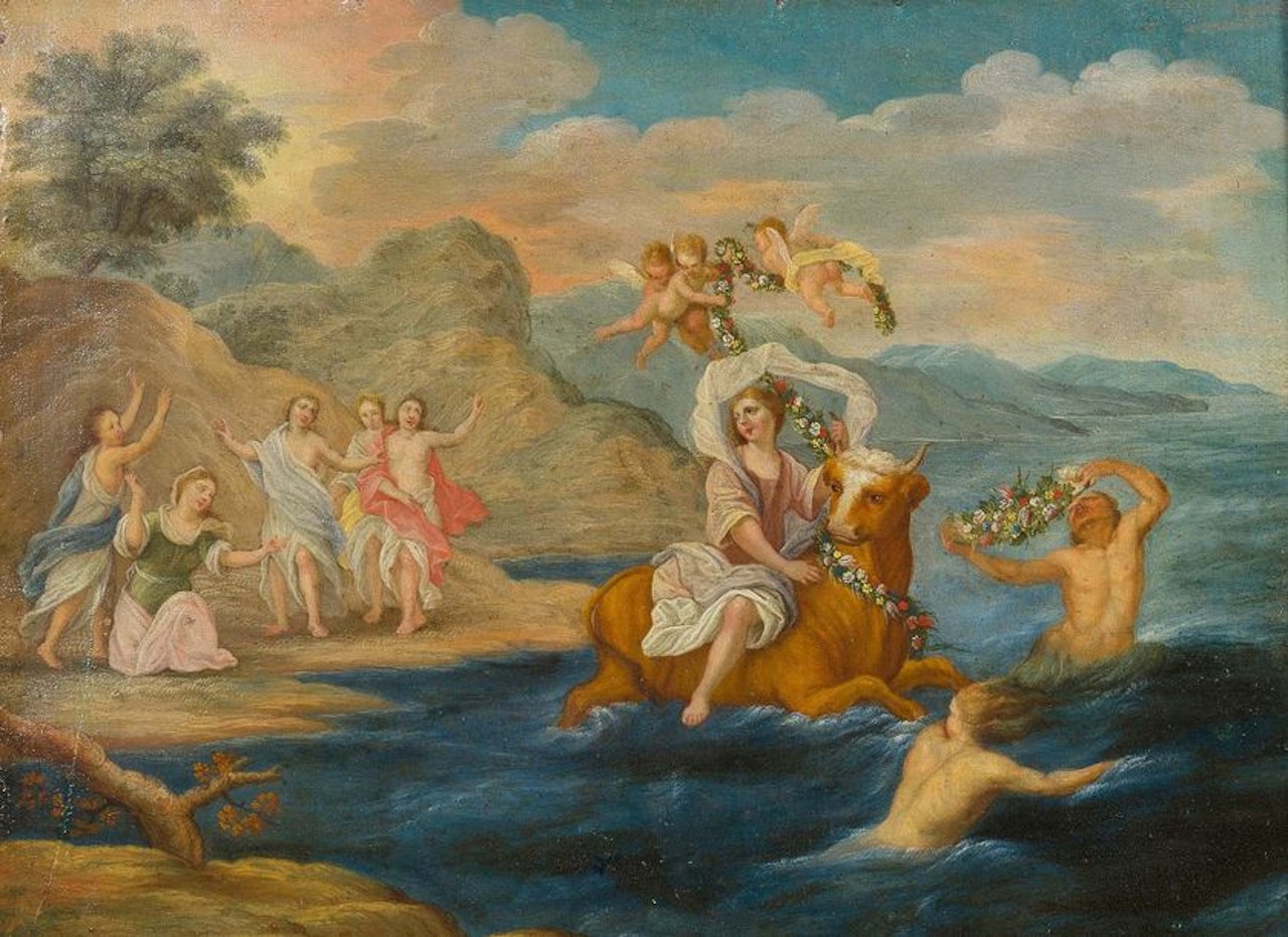 The kidnapping of Europe and the judgment of Paris by Flemish School