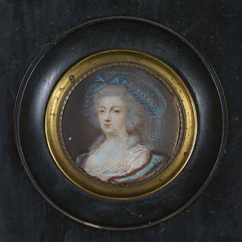 Woman with headdress by French School