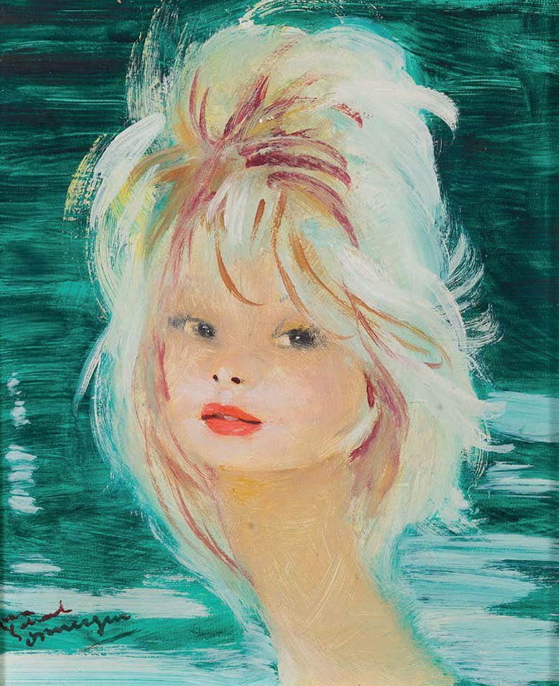 Presumed portrait of Brigitte BARDOT by Jean Gabriel Domergue