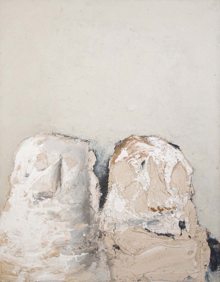 Two plaster busts II (Series “Les Pantheons” by Paul Rebeyrolle