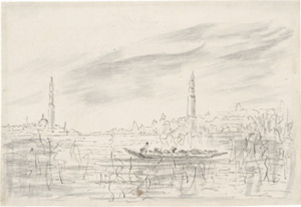Venetian lagoon by Félix Ziem