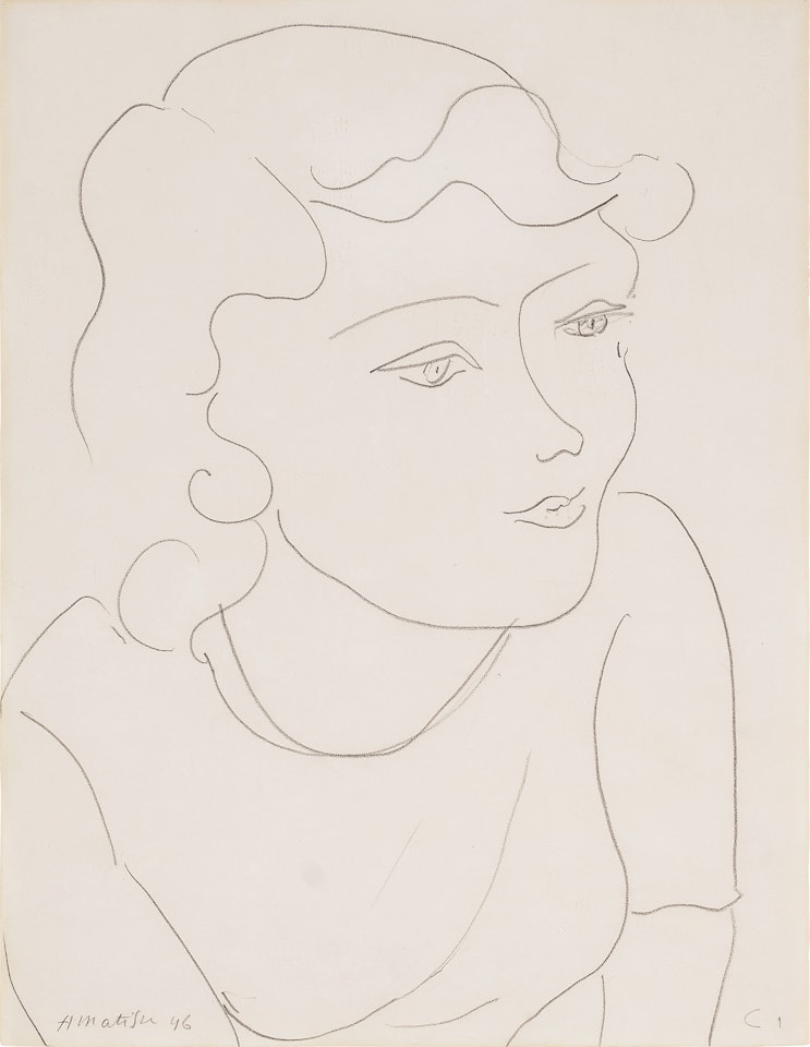 Buste de jeune femme tournée à droite by Henri Matisse