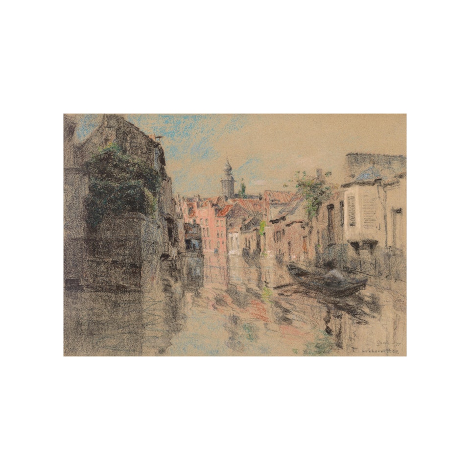 Canal à Gand by Léon Augustin Lhermitte