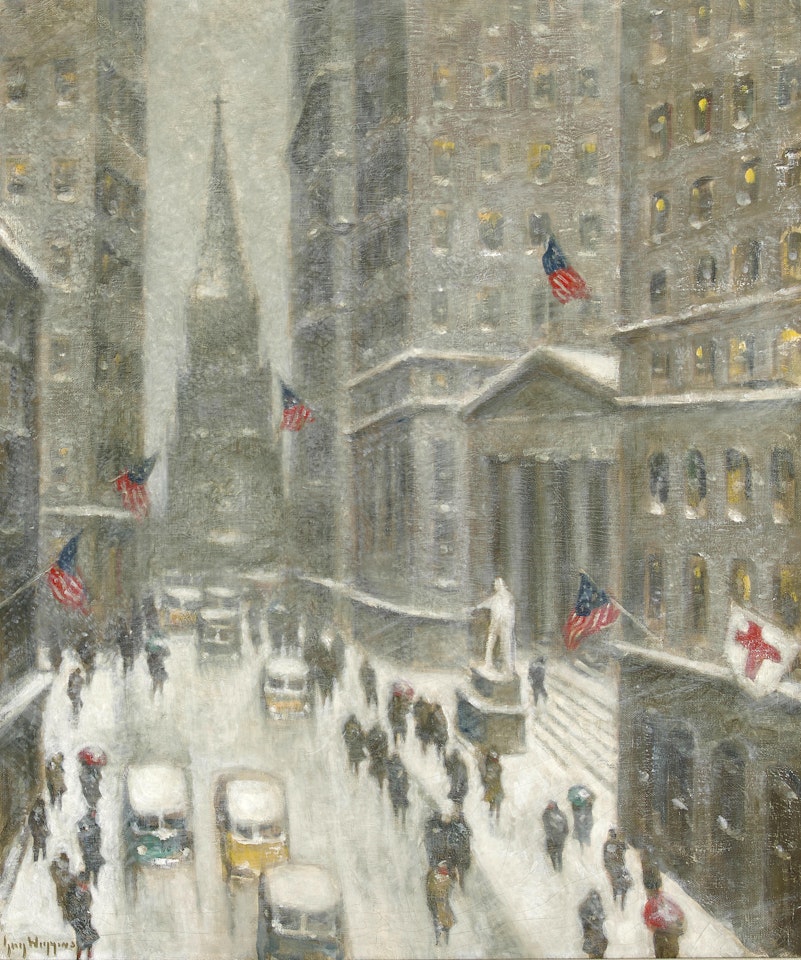 Wall Street Winter by Guy Carleton Wiggins