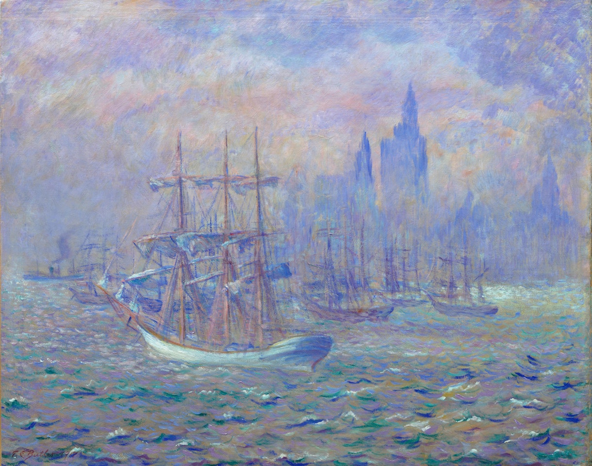 Sailboats, Upper Bay, New York by Theodore Earl Butler