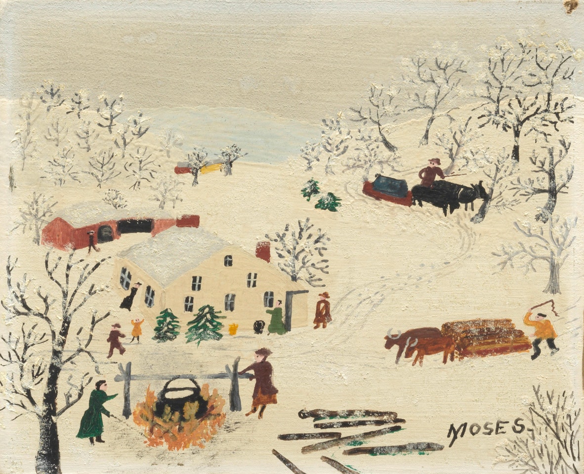 Sugaring Off by Grandma Moses