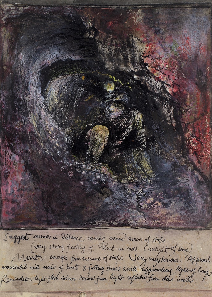 Tin Mine: Miner Emerging from a Stope by Graham Sutherland