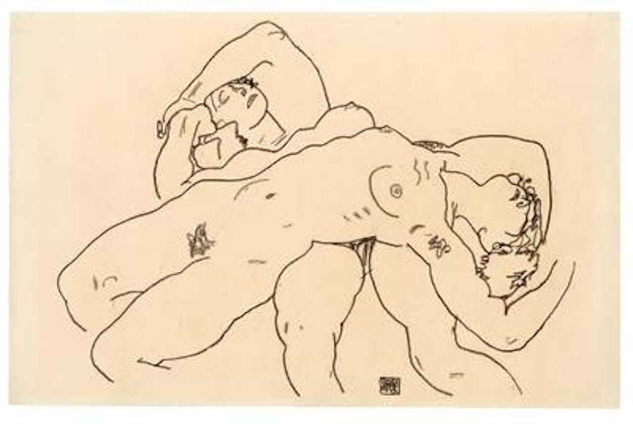 Zwei weibliche Akte (Two female nudes) by Egon Schiele