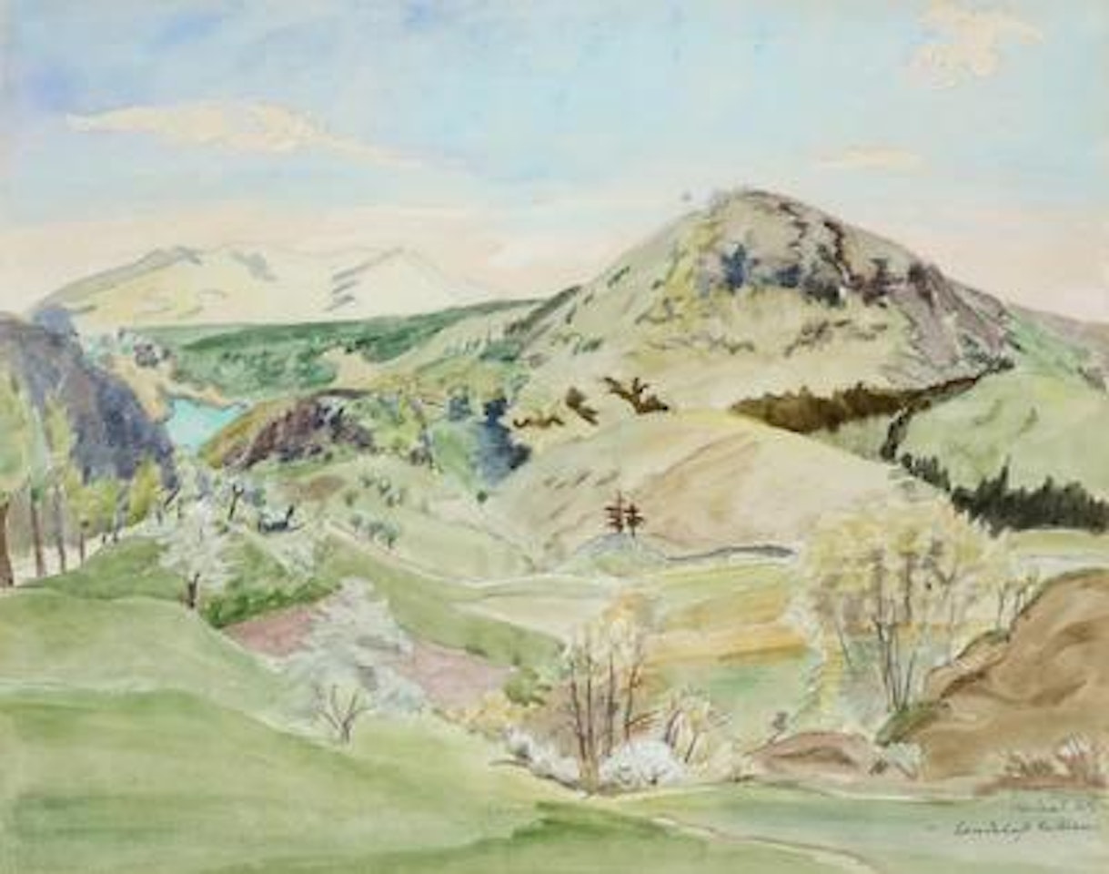 Landschaft bei Wien (Landscape near Vienna) by Erich Heckel