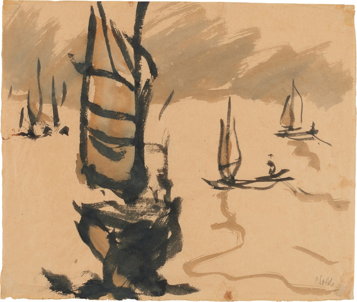 Dschunken (Junk Boats) by Emil Nolde