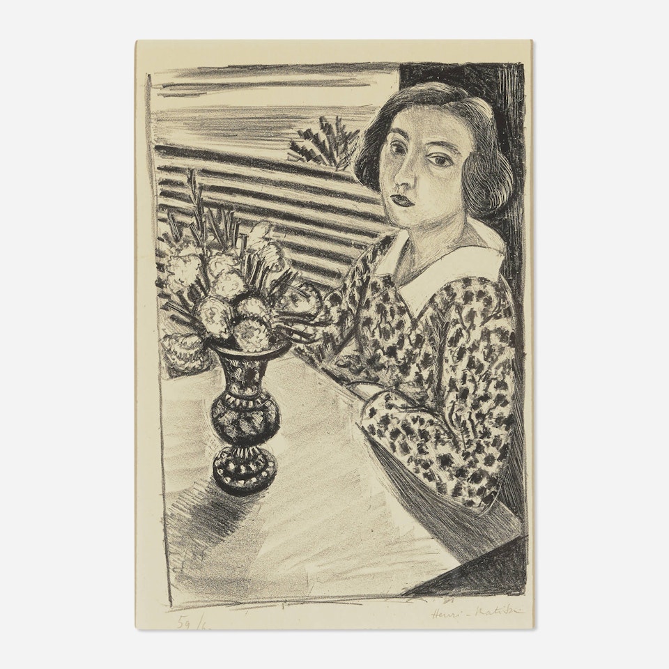 Jeune fille avec vase de fleurs by Henri Matisse