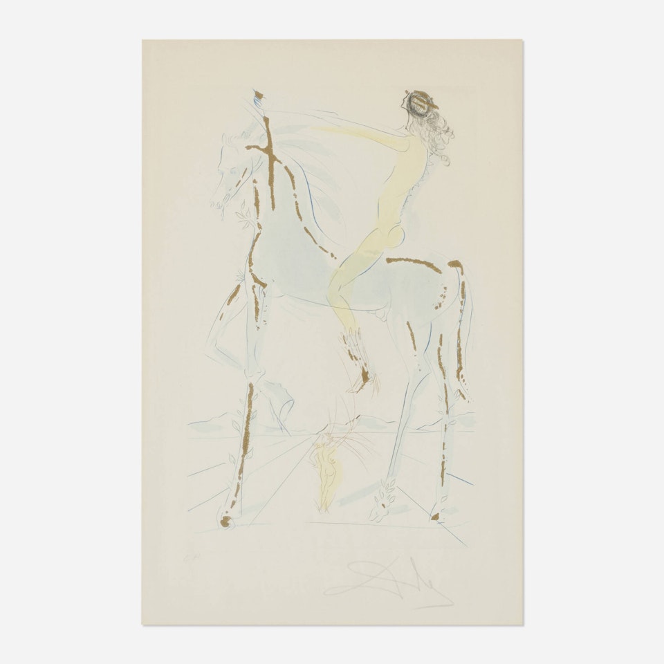Beloved is as Fair as a Company of Horses (from the Song of Songs of King Solomon portfolio) by Salvador Dali